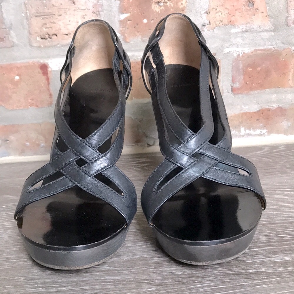 Givenchy Strap Wood Leather Platform Heels. - image 2